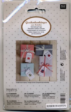 画像1: [7134] RICO　Stitchable　gift　tags　08792.78.82　オフ白