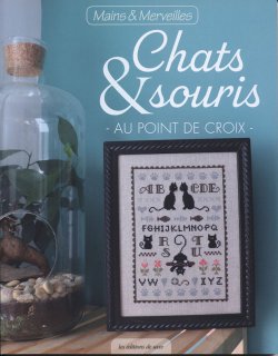 画像1: [8992] mains&merveilles Chats & souris -AU POINT DE CROIX-